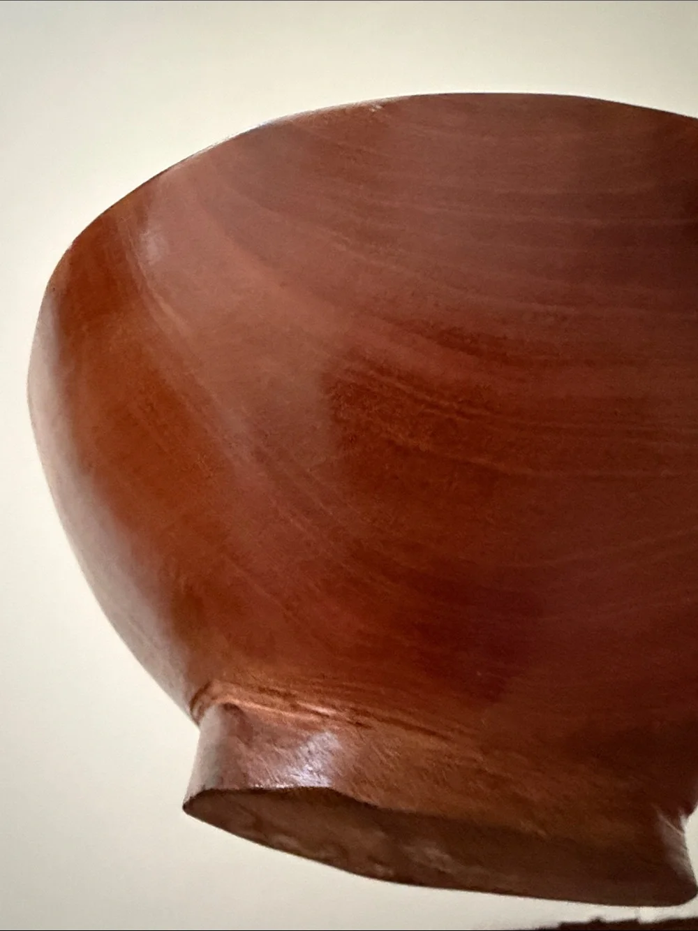 Artisan Signed Carved Rainforest Wood Decorative Bowl Belize Jaguar Mahogany